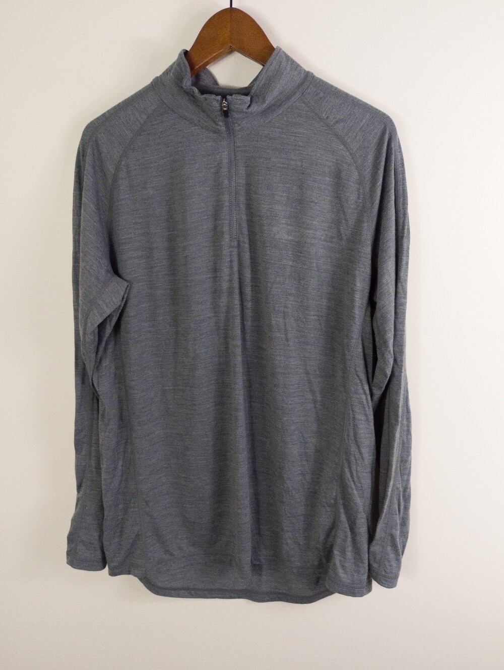 Eddie Bauer Men's Merino Wool Blend 1/4-Zip Baselayer Pullover Size Large